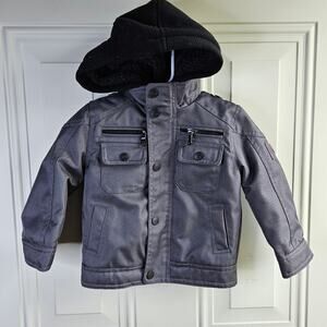 Baby Urban Republic Gray Heavyweight Fleece Lined Thick Winter Coat Sz 18 Month